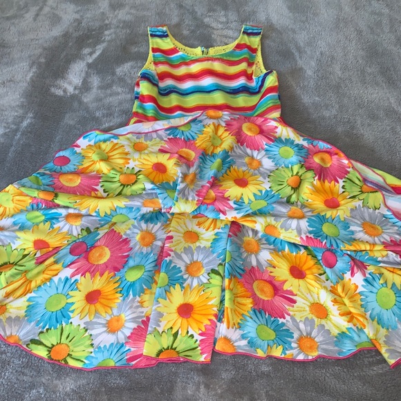 Emily West Reversible Twirl Dress Floral Stripes - Picture 5 of 8